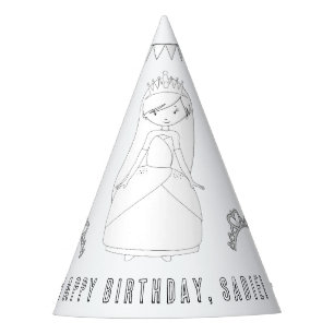 Chapeaux De Fètes Princesse Anniversaire - Couleur de votre propre C