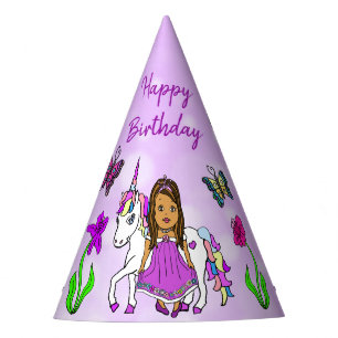 Chapeaux De Fètes Purple Fairy and Unicorn Birthday Casquette