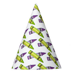 Chapeaux De Fètes Purple Green Crayon Art Fournitures Enseignant Art