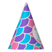 Chapeaux De Fètes Purple rose blanc et sirène bleue (Gauche)