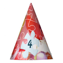 Chapeaux De Fètes Puzzle Joueur 4e anniversaire