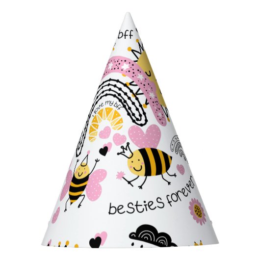 Chapeaux De Fètes Queen Bees Best Friends Forever Cute (Devant)