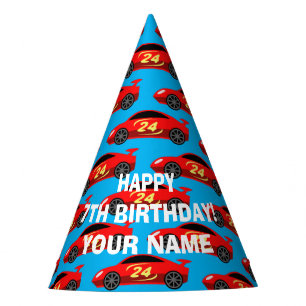 Chapeaux De Fètes Race voiture thème anniversaire de enfant fête pap