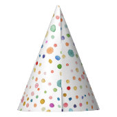 Chapeaux De Fètes Rainbow Confetti Aquarelle Dots Casquette (Dos)
