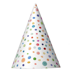 Chapeaux De Fètes Rainbow Confetti Aquarelle Dots Casquette