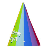 Chapeaux De Fètes Rainbow heureux anniversaire casquette de nom pers (Droite)