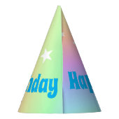 Chapeaux De Fètes Rainbow Unicorn Joyeux Casquette de fête d'anniver (Dos)