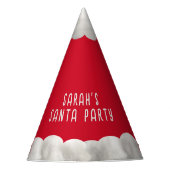 Chapeaux De Fètes Red Christmas Santa Claus Fête Papier Casquettes (Devant)