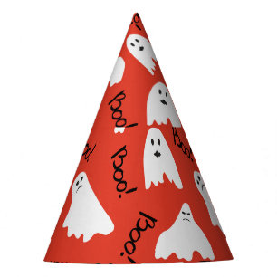 Chapeaux De Fètes Red Ghosts : Motif Vintage d'Halloween