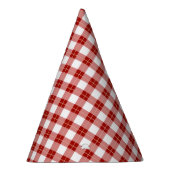 Chapeaux De Fètes Red Gingham Birthday Paper Hats (Droite)