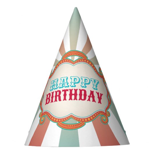 Chapeaux De Fètes Red Turquoise Bleu Vintage Carnaval (Devant)