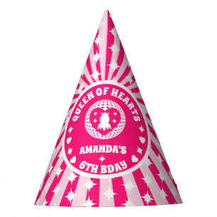 Chapeaux De Fètes Reine Des Coeurs Rose Rétro Anniversaire