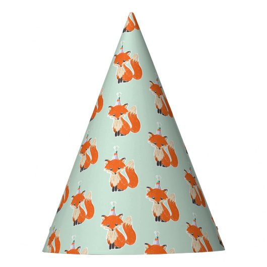 Chapeaux De Fètes Renard d'anniversaire dans un Casquette de fête (Devant)
