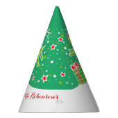 Chapeaux De Fètes Rennes de Noël sur cadeaux verts personnalisés (Droite)