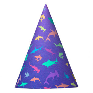 Chapeaux De Fètes Requin coloré sous la mer School Party