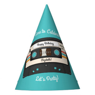Chapeaux De Fètes Retro 80's 90's Cassette Musique Anniversaire