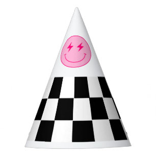 Chapeaux De Fètes Retro Checker Deux Cool Sourire Anniversaire