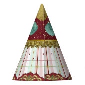 Chapeaux De Fètes Retro Circus Carnival Hat - Teal Puff (Dos)