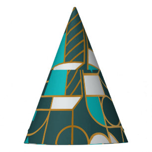 Chapeaux De Fètes Retro géométrique : Poster minimaliste.