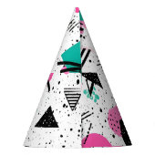 Chapeaux De Fètes Retro Memphis Geometric Pattern (Dos)