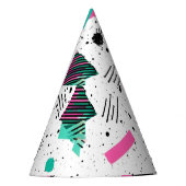 Chapeaux De Fètes Retro Memphis Geometric Pattern (Devant)