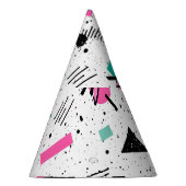 Chapeaux De Fètes Retro Memphis Geometric Pattern (Droite)