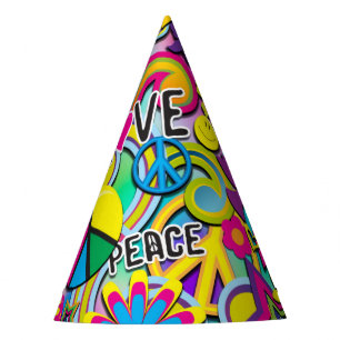 Chapeaux De Fètes Retro Super FUN 60's Sixties Love Birthday Party