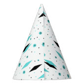 Chapeaux De Fètes Retro Turquoise Diamants & Starburst Casquette de (Dos)