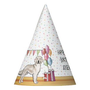 Chapeaux De Fètes Rétrover doré crème Couleur Joyeux Anniversaire