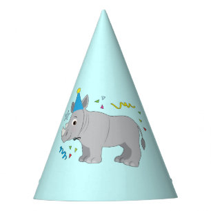 Chapeaux De Fètes Rhinocéros avec un casquette d'anniversaire