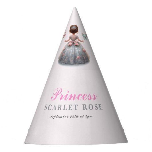 Chapeaux De Fètes Robe princesse en argent rose Fête d'anniversaire (Devant)