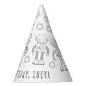 Chapeaux De Fètes Robot Anniversaire - Couleur de votre propre Casqu (Droite)