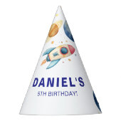 Chapeaux De Fètes Rocket Ship Planet Espace thème personnalisé Anniv (Devant)