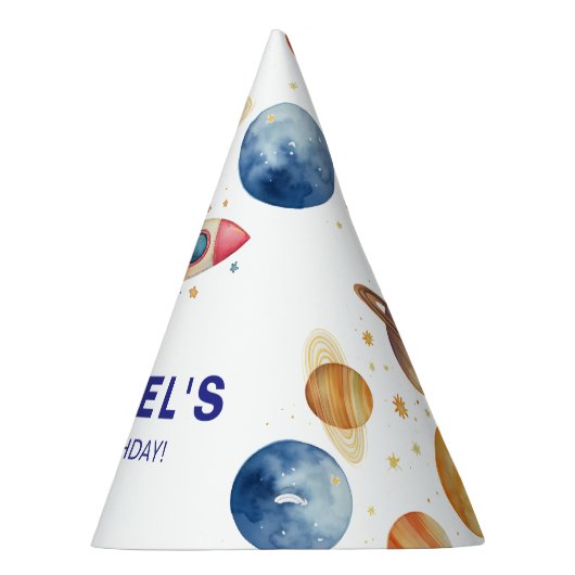Chapeaux De Fètes Rocket Ship Planet Espace thème personnalisé Anniv (Droite)