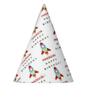 Chapeaux De Fètes Rocket Spacship Lancement Nom personnalisé Anniver (Gauche)
