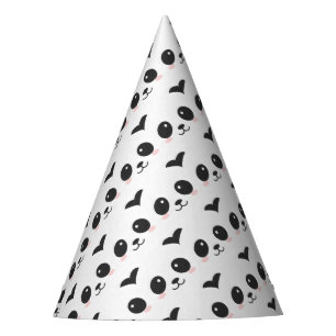 Chapeaux De Fètes Rose chinois noir et blanc d'ours panda