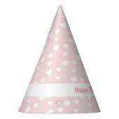 Chapeaux De Fètes Rose clair et cœurs, anniversaire, fête, soirée (Gauche)