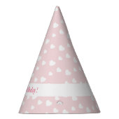 Chapeaux De Fètes Rose clair et cœurs, anniversaire, fête, soirée (Droite)