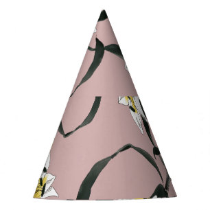Chapeaux De Fètes Rose floral : Motif à main aquarelle