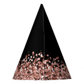 Chapeaux De Fètes Rose Gold Blush Pink Parties scintillant Glam Nom (Dos)