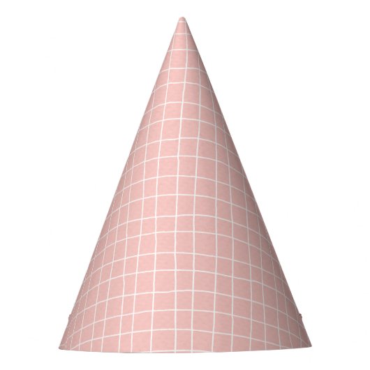 Chapeaux De Fètes rose mignon grille carré mignon fête d'anniversair (Devant)