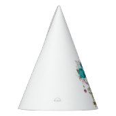 Chapeaux De Fètes Roses turquoise avec touches (Gauche)