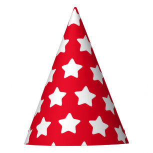 Chapeaux De Fètes Rouge à motif étoile