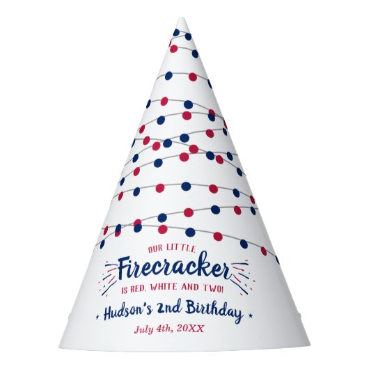 Chapeaux De Fètes Rouge, Blanc & Deux ! 4 juillet 2e anniversaire (Devant)