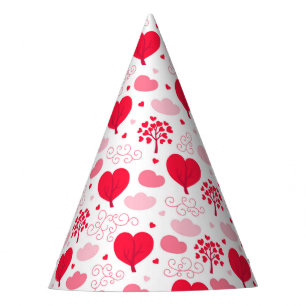 Chapeaux De Fètes Rouge et blanc Valentine's thears motif Party Casq