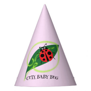 Chapeaux De Fètes Rouge mignonne coccinelle Vert Amour Feuil enfant