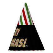 Chapeaux De Fètes Rouge, vert et blanc rayé "MERCI NOËL !" (Droite)