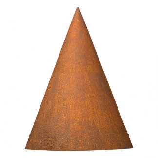 Chapeaux De Fètes Rouille noire, texture métallique gros plan.