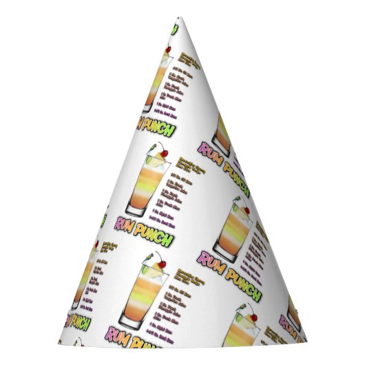 Chapeaux De Fètes RUM PUNCH Cocktail Recette Art (Devant)