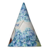 Chapeaux De Fètes Rustic Blue Hydrangea Photo 80e anniversaire (Droite)
